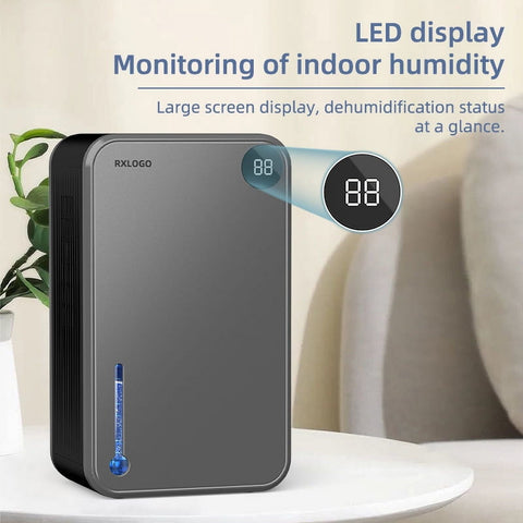 VAVSEA 1000 Sq.Ft Dehumidifier for Home Use, 120 OZ Capacity with Detachable Water Container, Built-In Humidity Sensor, Timer Function, Ideal for Basements, Includes Drainage Tube, Auto Shut-Off