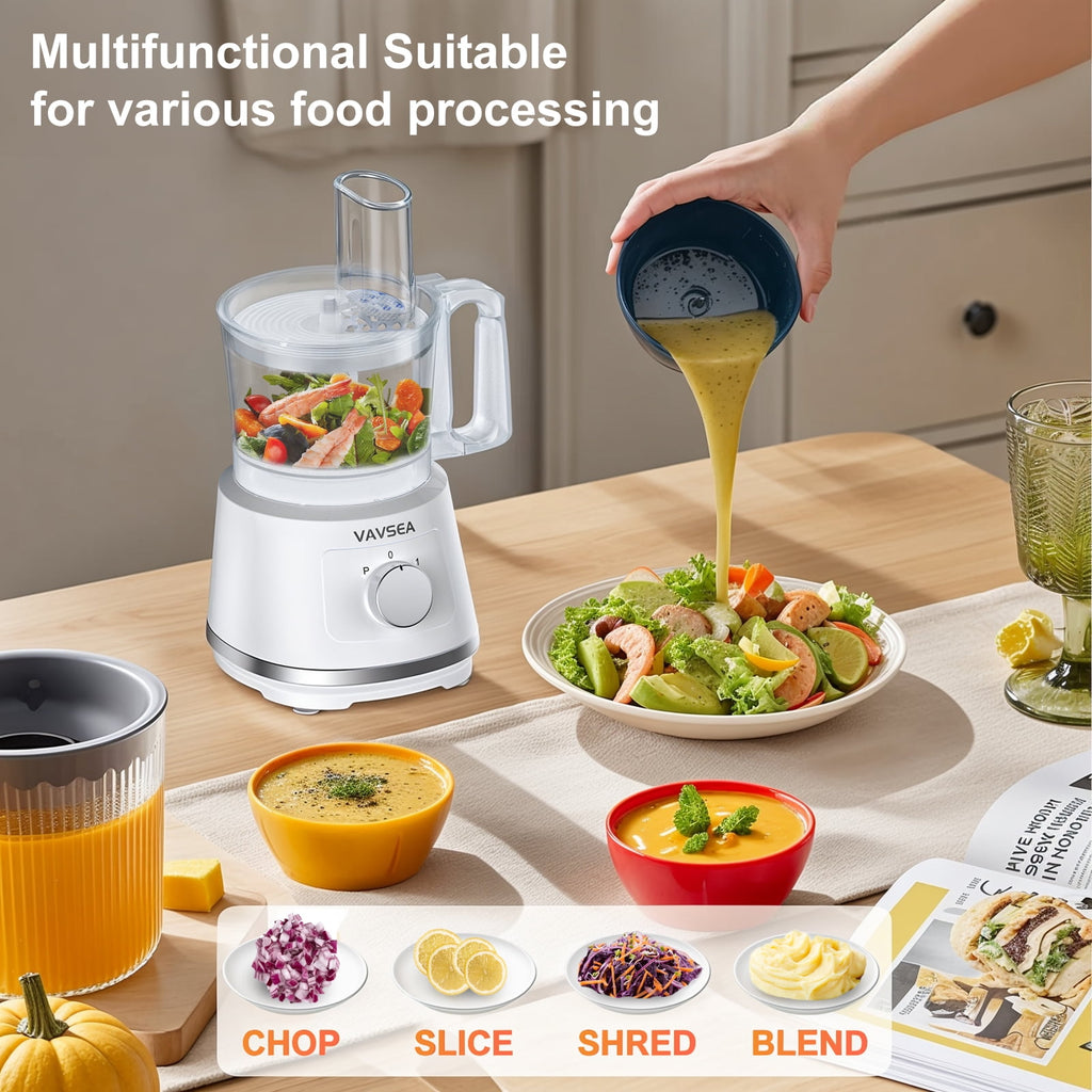 VAVSEA 12 Cup Food Processor and Vegetable Chopper for Dicing, Slicing, Shredding, and Mincing, New Food Chopper for Vegetables, Meat, Grains, Nuts