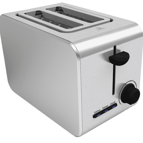 VAVSEA 2-Slice Compact Meatl Toaster, Black