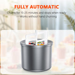 VAVSEA 1.6QT Ice Cream Maker, Double-Insulated Freezer Bowl Sobert Maker with LED Digital Display & Timer, Green